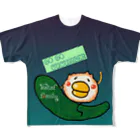 Katsf family samisamiのGO GO Cucumber フルグラフィックTシャツ