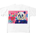 MOCCHIのカラフルショップの君には笑っていて欲しいから🐼 フルグラフィックTシャツ