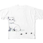 みそしるのしろねこ フルグラフィックTシャツ