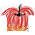 Hip&Appleのしりとりんご フルグラフィックTシャツ