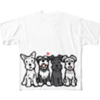 BLENHEIMのシュナウザーカルテット All-Over Print T-Shirt