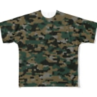 いせかい　しょっぷの海兵隊MARPAT風デジタル迷彩 All-Over Print T-Shirt