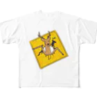 penpenlaboの動物注意シカ All-Over Print T-Shirt