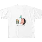 fukunofukuのハリネズミの「良い1日を！」 All-Over Print T-Shirt