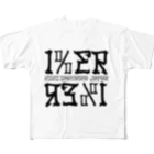 1％ER.の1％ER All-Over Print T-Shirt