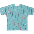 てら ねこグッズのI WISH I WERE A BIRD.ビビッド All-Over Print T-Shirt