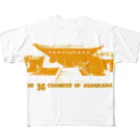 THE_36_CHAMBER_OF_ASAHIKAWAのTHE 36 CHAMBER OF ASAHIKAWA (ORANGE) All-Over Print T-Shirt