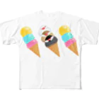 Lily bird（リリーバード）のアイスと文鳥ず① All-Over Print T-Shirt
