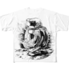 anitomal's shopの宇宙ペンギン フルグラフィックTシャツ
