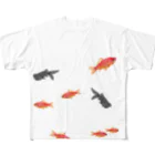 くろの金魚 All-Over Print T-Shirt