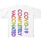 でおきしりぼ子のCOVID-19_ワクチン完全接種済(縦) All-Over Print T-Shirt