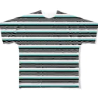 many many stripes.のボーダー水色 フルグラフィックTシャツ