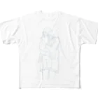 えちかわ雑貨店のI love “Fuwa Fuwa”1 All-Over Print T-Shirt