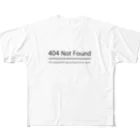 技術系ネタグッズ専門店 TADWORKSの404 Not Found Tシャツ フルグラフィックTシャツ