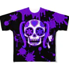 Rotten Lil Cherryの毒々ツインテールシュガースカル All-Over Print T-Shirt