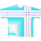 sevenoverlineのcrossroad -icecolor- All-Over Print T-Shirt