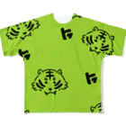 SUMOMOMOのトラくん緑 フルグラフィックTシャツ