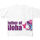 Mother of AlohaのMother of Aloha wahine pink フルグラフィックTシャツ