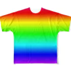 FWKキラメキ🌈の全面レインボーグラデーションTシャツ All-Over Print T-Shirt