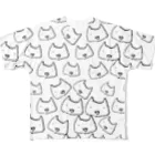 山形催し物カレンダー直売所の猫大明神まみれ 풀그래픽 티셔츠
