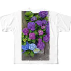 ももたんの紫陽花 All-Over Print T-Shirt