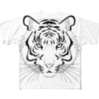 Baby Tigerのトラの顔 フルグラフィックTシャツ