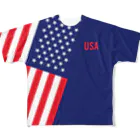 モリアゲ隊のアメリカ代表 フルグラフィックTシャツ