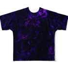 ᛋᛏᚱᚨᚾᚷᛖ ꙮ ᛄᚢᚾᚴの紫色の薔薇 All-Over Print T-Shirt