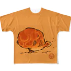 花日和 畳のびっちょん金魚(絵巻) フルグラフィックTシャツ