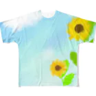 Lily bird（リリーバード）の青空とひまわり フルグラフィックTシャツ