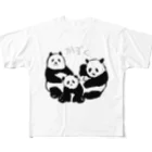 panda to kageのかぞく フルグラフィックTシャツ