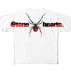 stoneheartsのセアカゴケグモ　トライバル フルグラフィックTシャツ