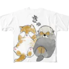 mofusandのきゅ。 フルグラフィックTシャツ