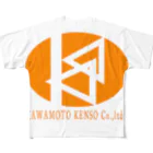 Eriiiinの川本建装アイテムオレンジ編 フルグラフィックTシャツ