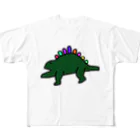 kurubusiの恐竜くん フルグラフィックTシャツ