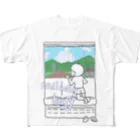 ことかうさぎの乗り鉄くん All-Over Print T-Shirt