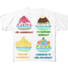 Lily bird（リリーバード）のかき氷4種類 All-Over Print T-Shirt