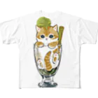 mofusandの肉球堪能パフェ All-Over Print T-Shirt