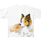 DOG STUDIOのシェルティー（セーブル）グッズ フルグラフィックTシャツ