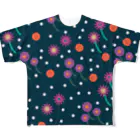 azuki.の花柄 All-Over Print T-Shirt