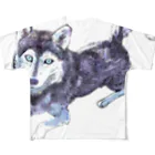 DOG STUDIOのシベリアンハスキー All-Over Print T-Shirt