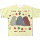 ヤママユ(ヤママユ・ペンギイナ)のOHAGI PENGUINS ASSORT フルグラフィックTシャツ