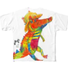 かいじゅうのおもちゃばこのオリビアと麦わら帽子 All-Over Print T-Shirt