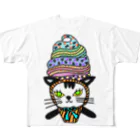 CREAMY YODAのソフトクリーム白黒ネコ All-Over Print T-Shirt