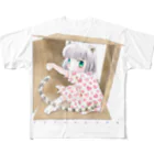 阿部ゆたかの箱ねこ フルグラフィックTシャツ