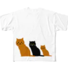 もちぱっちの猫ねこネコ フルグラフィックTシャツ