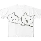 Yショップニシ　木崎湖畔からこんにちはのエースとサボは納屋生まれ All-Over Print T-Shirt