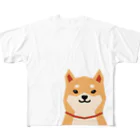 しばじるしデザインのいつもいっしょ（赤柴） フルグラフィックTシャツ