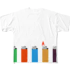 ░▒▓ＳＭＩＲＫＷＯＲＭ▓▒░のLIGHTERS All-Over Print T-Shirt