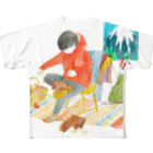 isshiki mayumiの登山の前にTシャツ フルグラフィックTシャツ